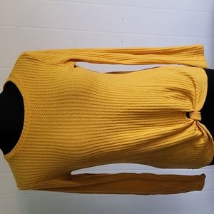 Cat & Jack Girls Yellow Keyhole Cardigan